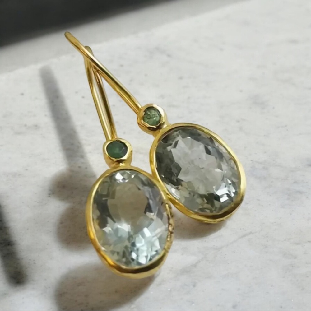 Boho Style Zinc Alloy Drop & Dangle Earrings with Glass Gem Accents, Daily Wear